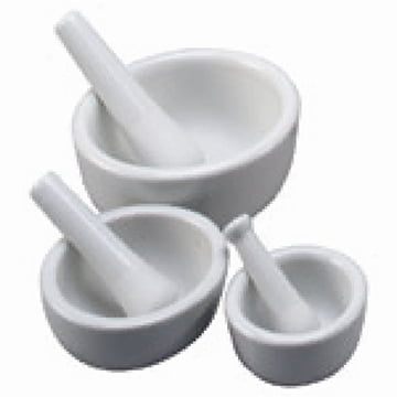 White Porcelain Mortar and Pestal