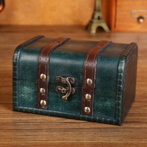 ABX-01 Green Antique Style Wooden Box