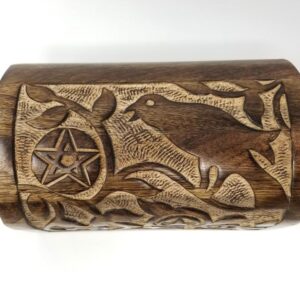 B57 Raven and Pentacle Wooden Box