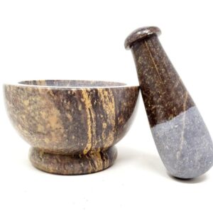 Soap Stone Mortar & Pestle 4"D,3"H