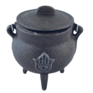 3″ Hamsa Cast Iron Cauldron